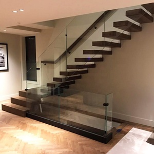 Escalier flottant au Canada et aux états-unis, <span class=keywords><strong>prix</strong></span> d'usine, balustrade en verre, cadre caché, escalier Invisible, conception d'escalier Stringer - Product Image 1