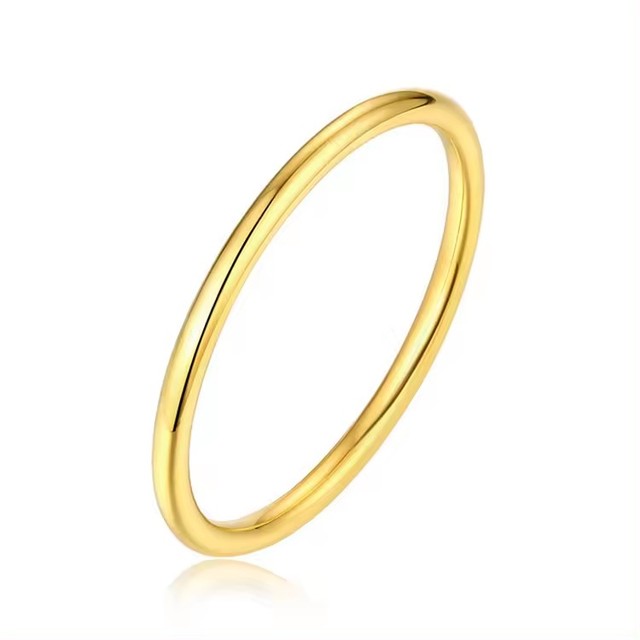Best Selling Stainless Steel 18K PVD Gold Plated Jewelry Tiny Women Rings
