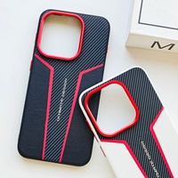 Étui de protection antichoc en cuir PU mat texturé fibre de carbone avec lentille métallique pour Oppo Find X9 Pro / Find X9