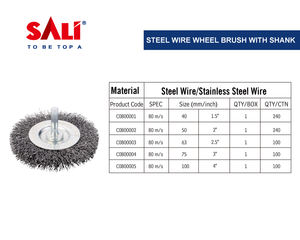<span class=keywords><strong>Brosse</strong></span> métallique en acier trempé à tige de 40 mm (1,5 pouce) pour usage industriel OEM, certifiée ISO9001, garantie 3 ans, pour le nettoyage des jantes de <span class=keywords><strong>perceuse</strong></span> et la suppression de la rouille - Product Image 3