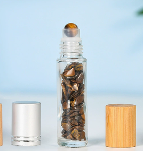 Flacon <span class=keywords><strong>de</strong></span> parfum <span class=keywords><strong>roll</strong></span>-<span class=keywords><strong>on</strong></span> <span class=keywords><strong>de</strong></span> luxe en verre <span class=keywords><strong>de</strong></span> cristal <span class=keywords><strong>de</strong></span> <span class=keywords><strong>jade</strong></span> <span class=keywords><strong>de</strong></span> 10 ml, vide, pour huiles essentielles, avec bille en <span class=keywords><strong>pierre</strong></span> et capuchon en aluminium or rose - Product Image 6