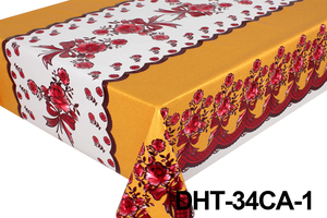 Mantel <span class=keywords><strong>de</strong></span> Tela <span class=keywords><strong>de</strong></span> PVC Rectangular <span class=keywords><strong>de</strong></span> Lujo, Duradero, con Diseño Floral Rojo Rosado, para Bodas y Fiestas, Venta al por Mayor - Product Image 5