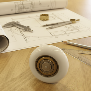 现代工业2x4英寸钢杆尼龙车库门配件6200zz轴承门轮车库滚轮 - Product Image 3