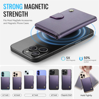 2026 nouveau Design Magsafe accessoires porte-cartes magnétiques en cuir Pu Premium boucle portefeuille pour Iphone 17