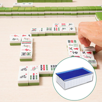 Étui à mahjong en acrylique personnalisé, capacité de 160 tuiles de mahjong américaines, convient aux tuiles de 1,2 pouces, boîte de rangement transparente avec couvercle, conteneur de jeu vide
