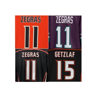 2025 Neue Genähte Eishockey-Trikots Anaheim 11 Trevor Zegras 19 Troy Terry 15 Ryan Getzlaf 8 Selanne - Product Image 1