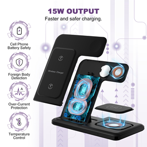 <span class=keywords><strong>Caricatore</strong></span> Wireless Multifunzione 3 in 1 con Ricarica Rapida 15W, Supporto Magnetico Pieghevole per <span class=keywords><strong>iPhone</strong></span> e Dispositivi Smart - Product Image 4