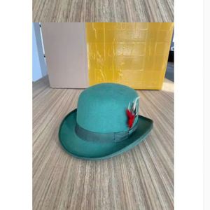 ND126 Sombreros de Lana para Adultos, Sombrero Fedora de Lana, Gorras de Lana con Banda Ancha, Sombrero Boater de Lana Británico Vintage - Product Image 6