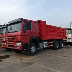 Ekspor Truk Bekas Berat HOWO Dump Truck dengan Empat Roda Depan dan Delapan Roda Belakang Truk Pertambangan Afrika - Product Image 3