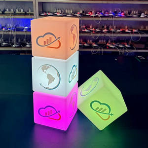 Lámpara LED Cúbica Decorativa con Logotipo Personalizado, Luz Nocturna con Control Remoto, Lámpara de Mesa con Número de Mesa para Restaurante - Product Image 2