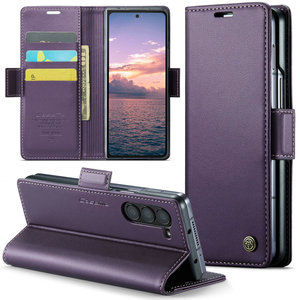 Étui à rabat magnétique en cuir CaseMe <span class=keywords><strong>R20</strong></span> avec support pour Samsung Galaxy Z Fold 6 5 4 7 - Étui compatible avec la recharge sans fil - Product Image 1