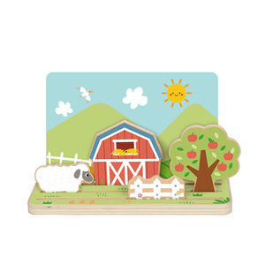 Juego de aprendizaje de espacio y distancia, rompecabezas 3D, escenas de granja, juego DIY para niños, juguetes educativos artesanales, regalo para niños - Product Image 3