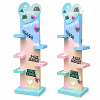 Support d'affichage en carton personnalisé pour la promotion en magasin, présentoir en carton ondulé pour cosmétiques