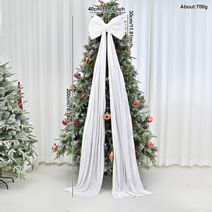Guirlanda de Natal Grande em Veludo Vermelho Ecológico Reutilizável Personalizável para Decoração de Porta e Árvore - Product Image 6
