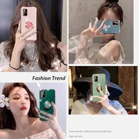 Casing Ponsel Mewah dengan Tempat Cincin untuk Samsung Galaxy A72 A52 A32 4g 5g A12 A42 A51 A71 A31 M31 M51 A21s, Penyangga Silikon