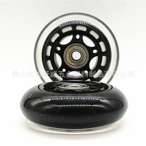 Furniture Caster 75mm Dual Bearings Black Transparent Silent <b>Swivel</b> Wheel For Furniture And Hotels - Product Image 3
