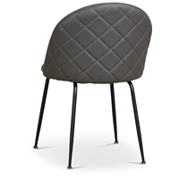 Chaises de salle à manger rembourrées en PU cadre en métal de meubles de cuisine de restaurant nordique de luxe
