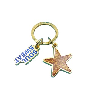 Porte-clés fleur dorée avec perles et design émaillé pour cadeau - Product Image 5