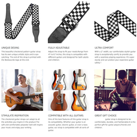 Sangle de guitare, sangles de guitare électrique et acoustique-Bandoulière réglable pour guitare durable avec extrémités en cuir