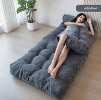 Sofá Cama Plegable de Una Plaza, Colchón Extensible Portátil para el Suelo, Silla Cama con Relleno de Esponja para Apartamento