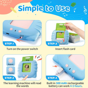 Tarjetas de Memoria Flash Interactivas OEM de 224 Palabras, Máquina de Aprendizaje de Idiomas Personalizada para Niños, Inglés, <span class=keywords><strong>Español</strong></span>, Árabe, Certificación CE EN71 - Product Image 2