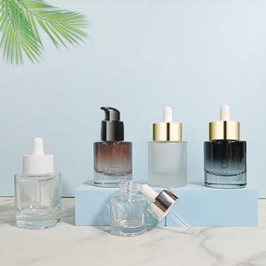 Flacon compte-gouttes en verre de luxe à revêtement couleur unique, 30 ml et 50 ml, pour sérum et lotion cosmétique, avec logo personnalisé – Prix usine - Product Image 1