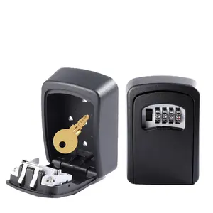 Casa segurança chave armazenamento de senha gabinete chave montagem de parede 4 dígitos combinação chave fechadura caixa de segurança