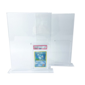 Hot Selling Custom Fashion Grading Card Slab <b>Stand</b> Clear Acrylic Tcg Slabs Holder with Poster - Product Image 5
