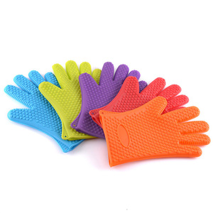 Gant de <span class=keywords><strong>cuisine</strong></span> antidérapant en silicone résistant à la <span class=keywords><strong>chaleur</strong></span>, multi-usages, avec logo personnalisé, vente en gros d'usine, durable - Product Image 3