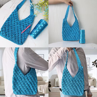 Großhandel DIY Feve Tasche Strickgarn Handgehäkeltes Funkelndes Häkelgarn Metallisches Garn Glitzer Fantasiegarn