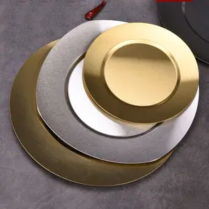 Wholesale Party Fruit Plates Coffee Tea Dish Plates Kitchen Dinner Dinnerware Metal Stainless Steel Dinner Plates For Restaurant