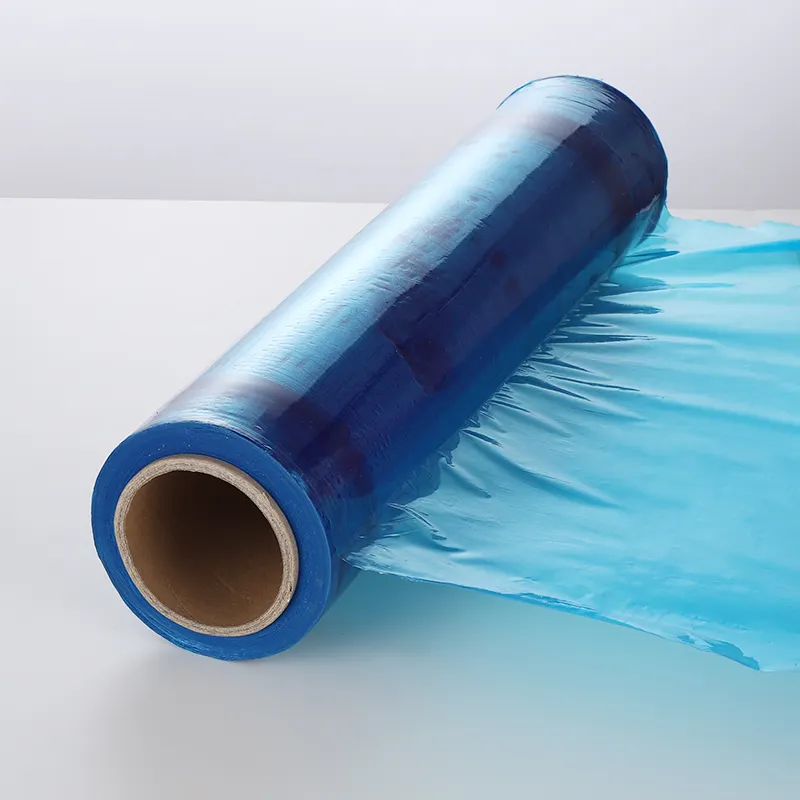 Gemaakt In China Blauwe Pallet Wrap Jumbo Roll Stretch Film Met Gratis Monster