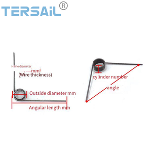Molle di torsione a forma di V in acciaio inossidabile-dimensioni personalizzate e capacità di carico - Product Image 3