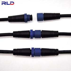 M15 3ピン2芯防水コネクタ オス・メスソケット 8A定格銅接点 ナイロンハウジング 屋外照明器具用プラグ - Product Image 1