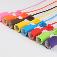 Support de lampe LED RGB E26 E27 en silicone, suspension réglable en hauteur avec angle de faisceau de 360°, coloré, pour salon