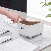 DAYOOH Poubelle de bureau miniature de haute qualité, poubelle à papier de haute qualité, poubelle à pression en plastique, poubelle