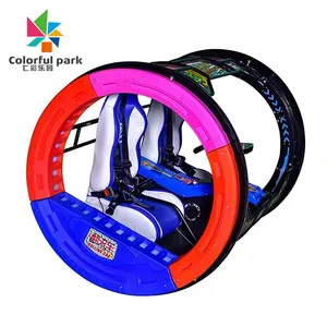 Parque colorido i entretenimiento Parque al aire libre Nuevo diseño Le bar car Adultos Parque de atracciones Paseos Coche rodante de 360 grados con asiento.