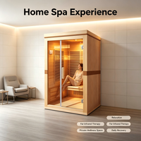 Fabricant de cabines de sauna infrarouge en bois sur mesure, sauna intérieur pour la maison avec porte en verre pour les projets d'hôtels, de spas et de bien-être
