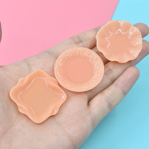 Platos de resina para comida, adornos de vajilla, juguetes de cocina, placa en miniatura, resina plana, accesorios para casa de muñecas DIY - Product Image 2