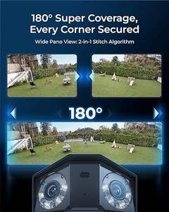 كاميرا أمان LX Outdoor16MP ثنائية العدسة POE مع رؤية بانورامية للكشف عن الحركة تتبع تلقائي لكاميرا IP للرؤية الليلية الملونة - Product Image 5