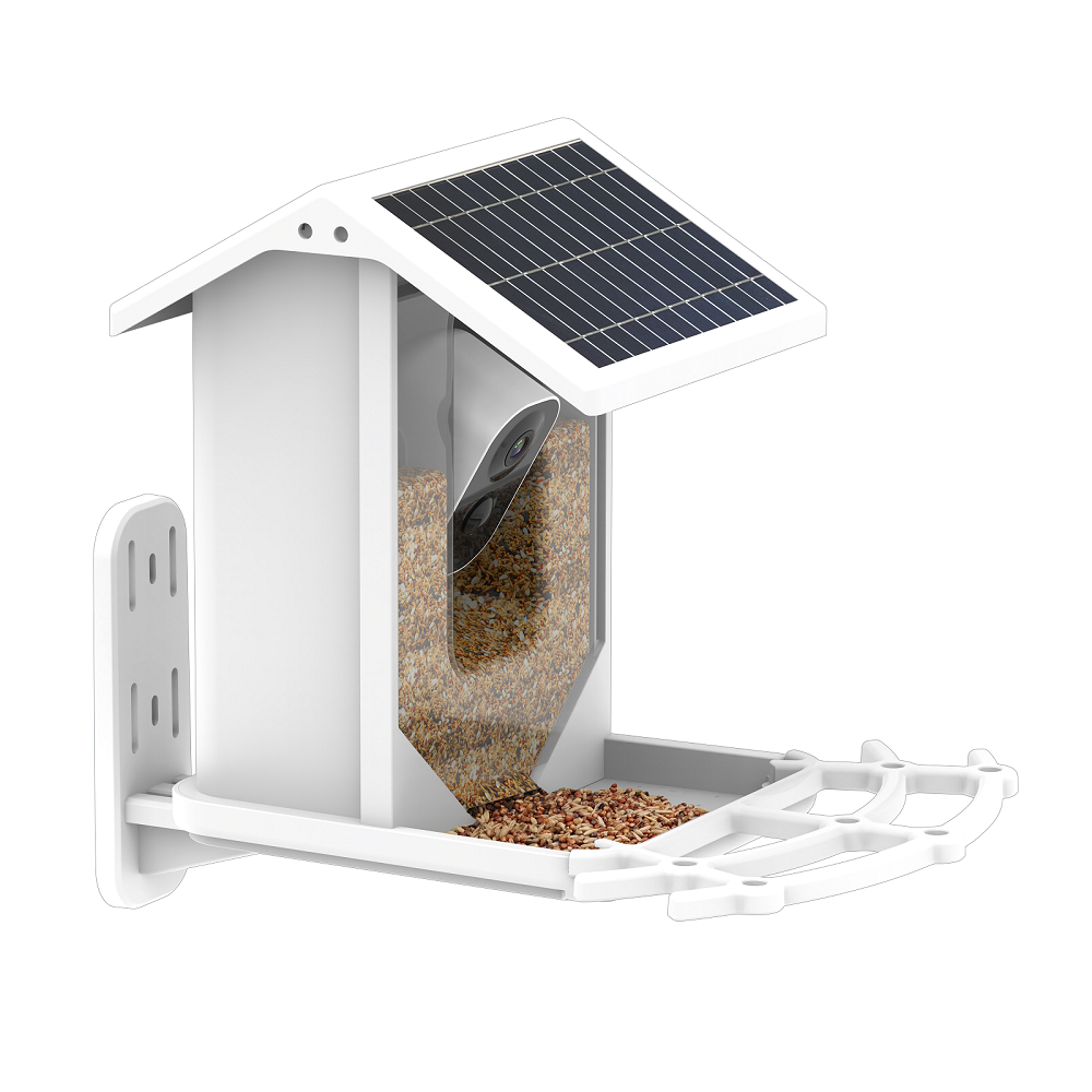 Tuya 5200mAh Battery HD 1080P Camera Auto Capture Video Birds House AI Identify Bird Species Solar Smart Bird Feeder Camera