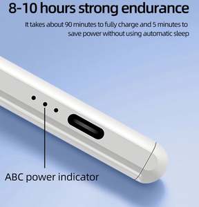 <span class=keywords><strong>ปากกา</strong></span>สไตลัสสำหรับ iPhone แบบแม่เหล็ก รองรับการเขียนและวาดภาพ ป้องกันการสัมผัสโดยไม่ตั้งใจ ตัวเครื่องโลหะ พอร์ต Type-C แบตเตอรี่ใช้งานได้ 10 ชั่วโมง ยี่ห้อ KAXINSI - Product Image 3
