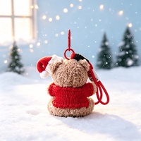 Uyeah Individuell Bedruckter Weihnachtspullover Teddybär Plüschtier Schlüsselanhänger Anhänger Weihnachtsbaum Atmosphäre Puppe Ornament