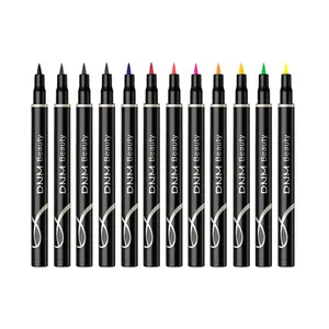 DNM 12 रंग तरल Eyeliner पेंसिल निविड़ अंधकार रंगीन आई लाइनर पेन प्रकाश डाला नियॉन रंगीन बिल्ली आंखें मेकअप उपकरण TSLM
