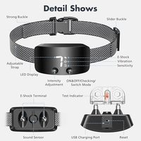Neues Verbessertes Farbdisplay Wasserdichtes IP67 Anti-Bell-Kontrollhalsband für Hunde Vibration 4 Modi Wiederaufladbarer Akku Umweltfreundlich