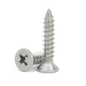 Venta directa de fábrica, cabeza avellanada empotrada en cruz, <span class=keywords><strong>tornillo</strong></span> de madera autorroscante, cabeza plana, medición métrica de acero inoxidable 304 - Product Image 2