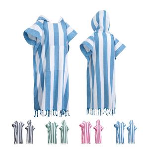 Serviette de plage à capuche Shengpeng 100x75cm 120x90cm en coton à séchage rapide, idéale pour les voyages, la natation et le surf - Product Image 4