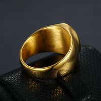 Bague pour homme Freemason AG, acier plaqué or, incrustation bleue unie, design ovale géométrique, bijoux cadeau WD10