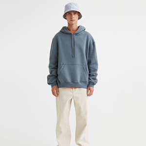 Sudaderas con Capucha para Hombre, Invierno, Color Sólido, 100% Algodón, Forro Polar Grueso, Transpirable, Logotipo Personalizado, Tallas Grandes, Venta Caliente - Product Image 2
