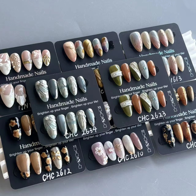 NEW Design Handmade Press on Nails Acrylic Artificial Luxury False Nail 2026 News High Quality Nails